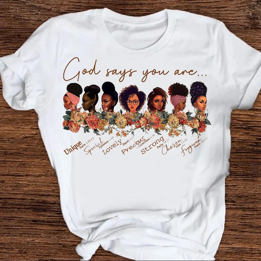 I Am Melanin Queen Graphic Tees Women Afro American Black Girl Magic T-Shirt Black Lives Matter Shirt Dope Educated Blm T Shirt