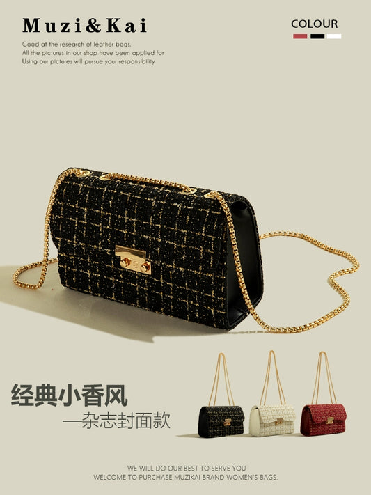 Classic Style Knitted Messenger Bag Chain