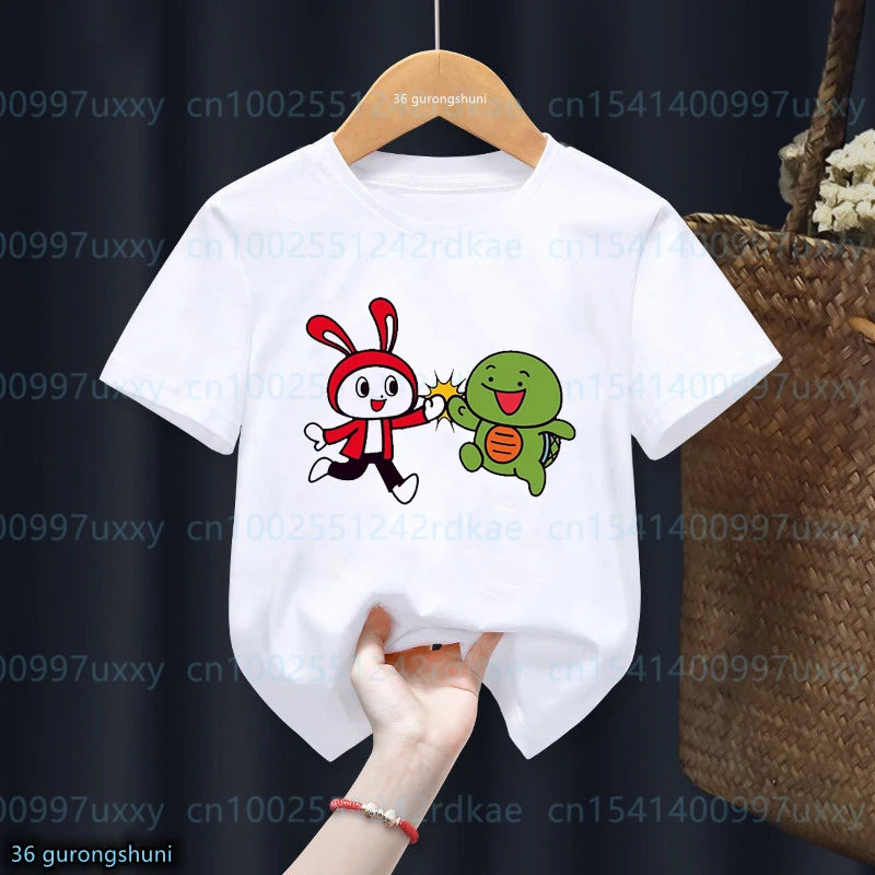 T-Shirt For Boys/Girls Animation Jj Mikey Cartoon Print Mikey Kids T-Shirt Fashion Trend Boys /Girls Cute Young Children Tshirts