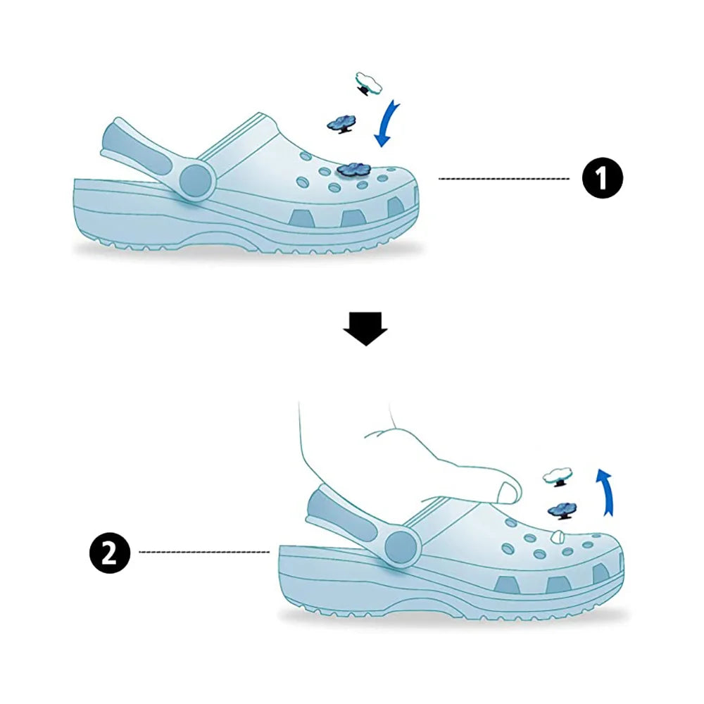 Colorful Flowers Shoe Charms for Crocs 10/20/30Pcs Set Premium PVC Decorations Popular Accessory Great Gift Idea