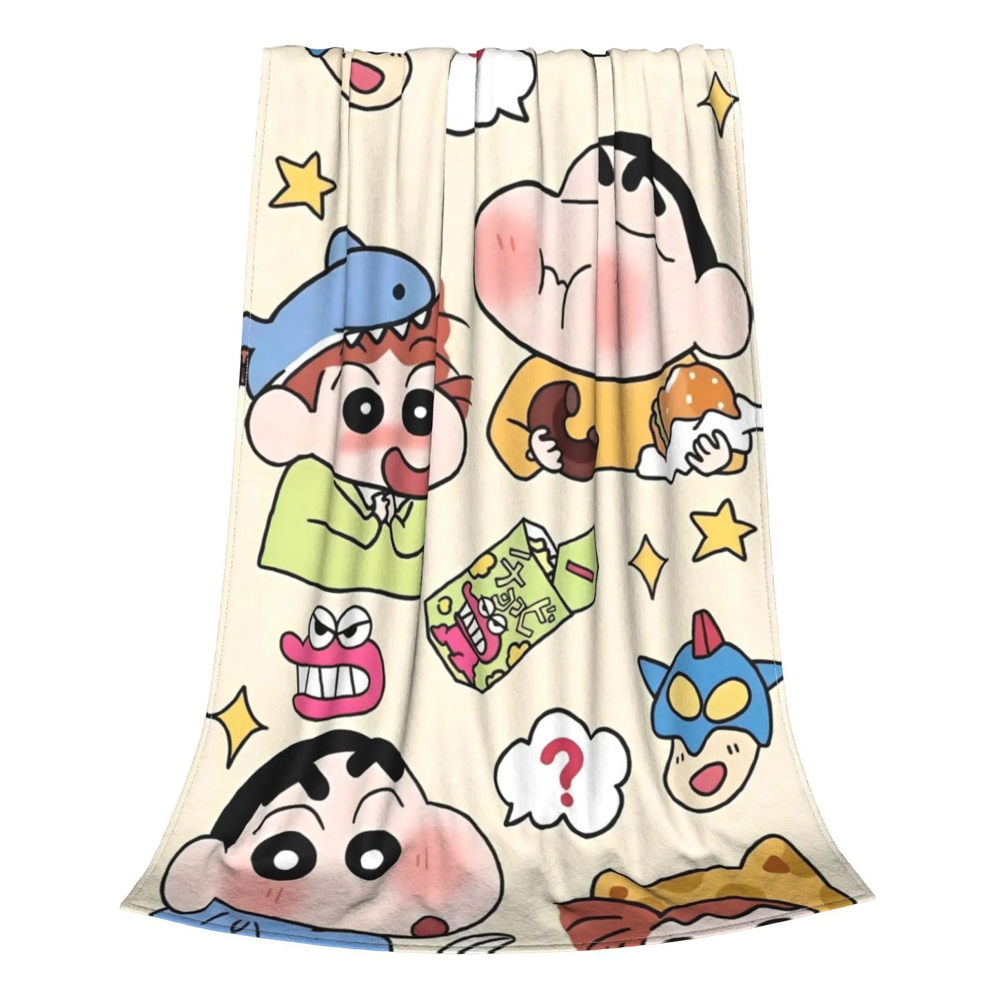 Crayon Shin-chans Cartoon Anime Print Blanket For Men Women Cozy Soft  Throw Blankets for Sofa 50x60 Inches Multi-size