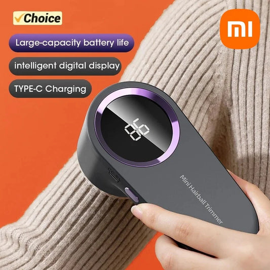 Rechargeable Electric Lint Remover Portable Hair Ball Trimmer for Household Clothe Fabric with LED Display Three Levels