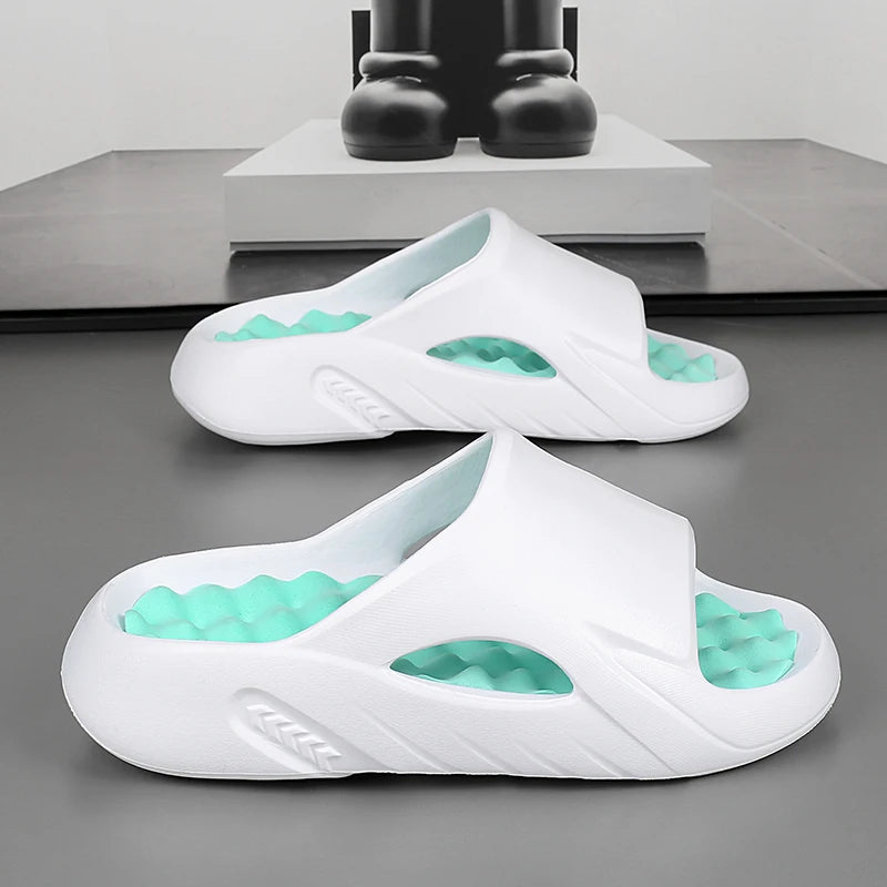 Men Slippers Summer New EVA Soft-soled Platform Slides Sandals Indoor Outdoor Walking Beach Shoes Flip Flops Big Size 38-47