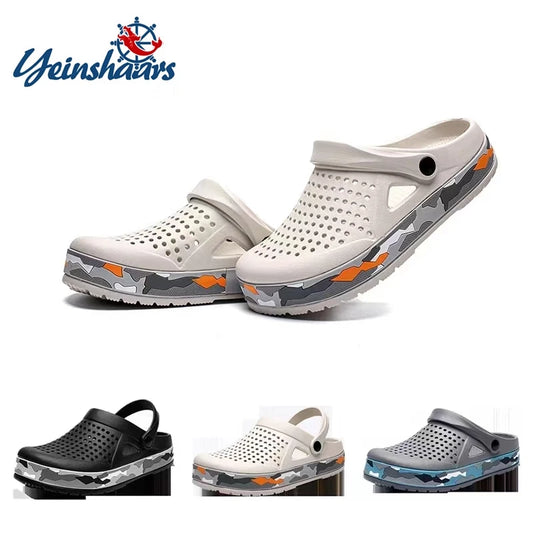 Casual Fashion Men Beach Shoes Outdoor EVA Hole Shoes Lightweight Sandles Unisex Colorful Shoes Summer Hollow Breathable