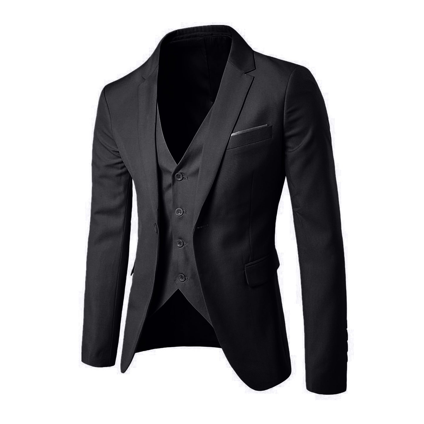 Men Blazers Sets Elegant Luxury Business Wedding Party Formal 3 Suits Full Business Vest 2023 Slim Fit Jacket Trousers