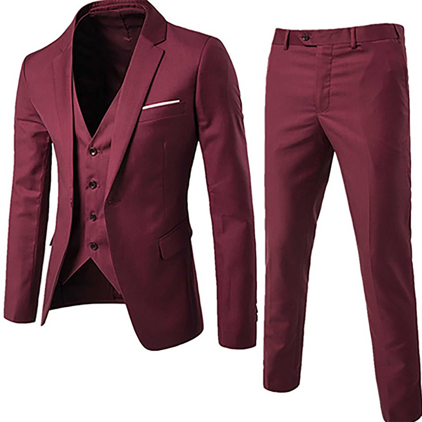 Men Blazers Sets Elegant Luxury Business Wedding Party Formal 3 Suits Full Business Vest 2023 Slim Fit Jacket Trousers