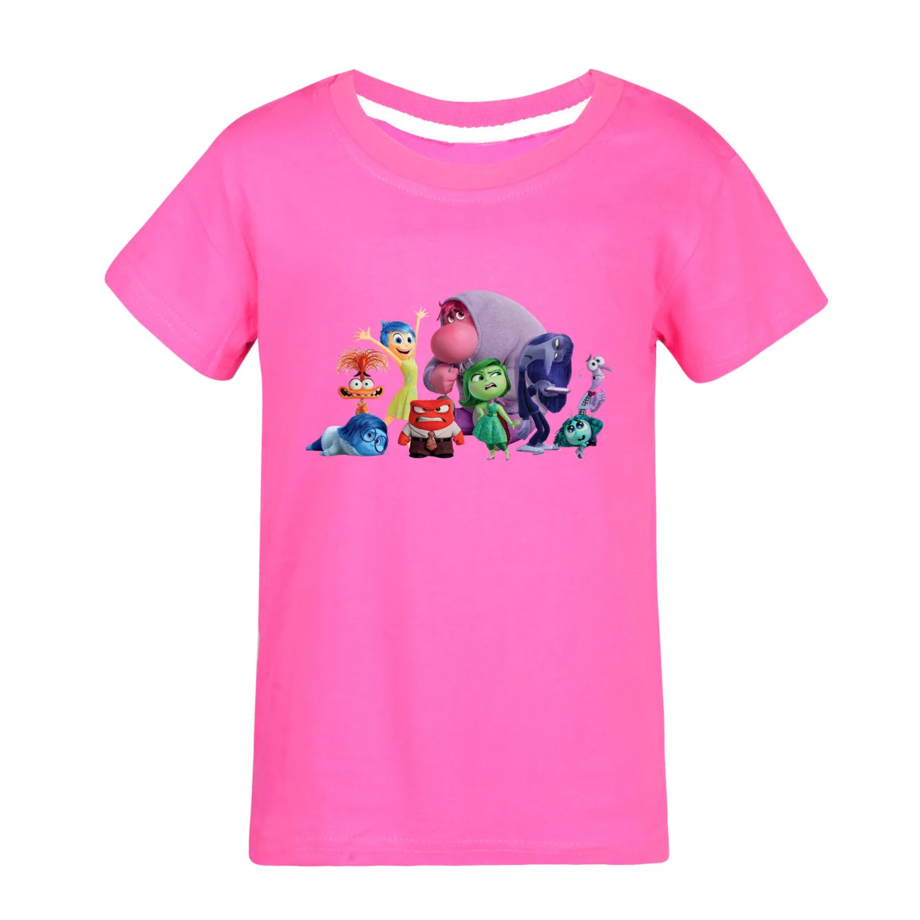 Summer Children's T-Shirt Inside Out 2 Game Theme Short Sleeve Kids Clothing for Boys and Girls Joy and Sadness Design