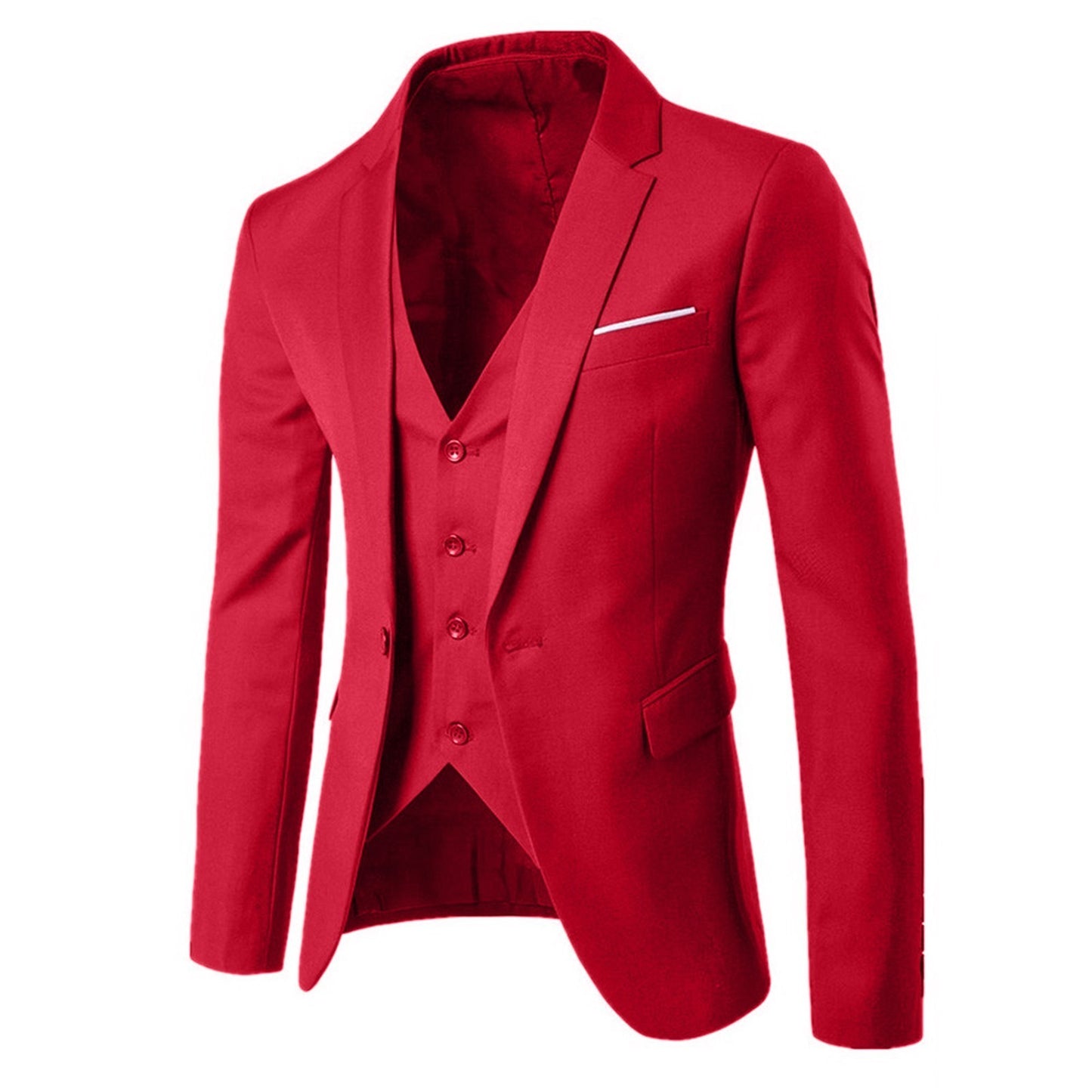 Men Blazers Sets Elegant Luxury Business Wedding Party Formal 3 Suits Full Business Vest 2023 Slim Fit Jacket Trousers