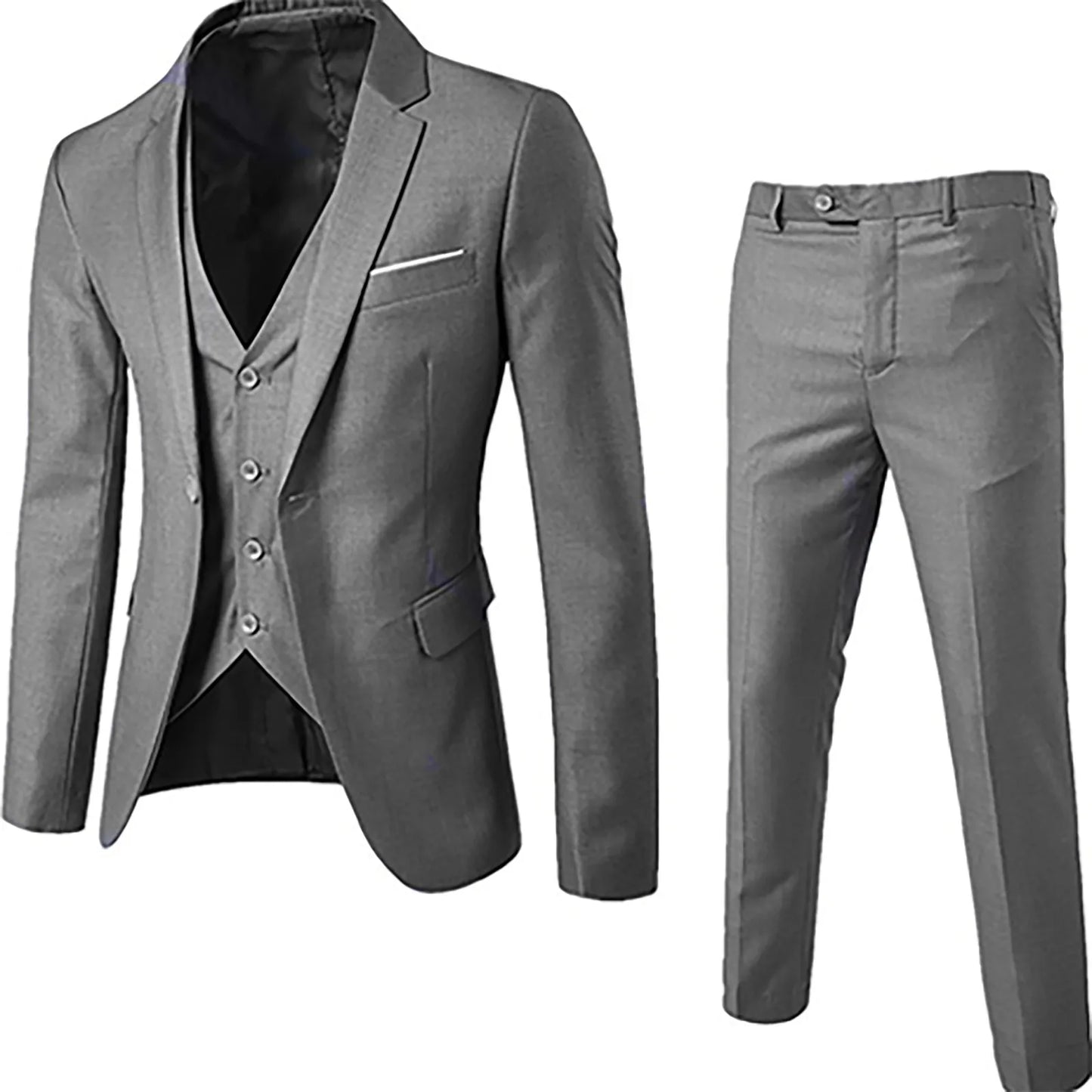 Men Blazers Sets Elegant Luxury Business Wedding Party Formal 3 Suits Full Business Vest 2023 Slim Fit Jacket Trousers