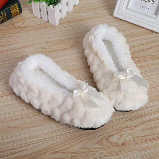 Fluffy Female Floor Slipper Women's Winter Shoes Thick Faux Fur Plush Anti-Skid Grip Sole Cute Funny Indoor Home House Shoes