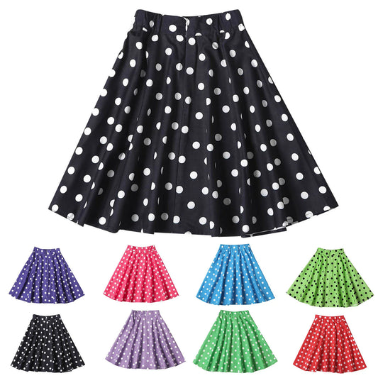 Princess Dresses for Girls Kids Toddler Baby Girls Spring Summer Polka Dot Cotton Skirts Clothes Elastic Waist Dress
