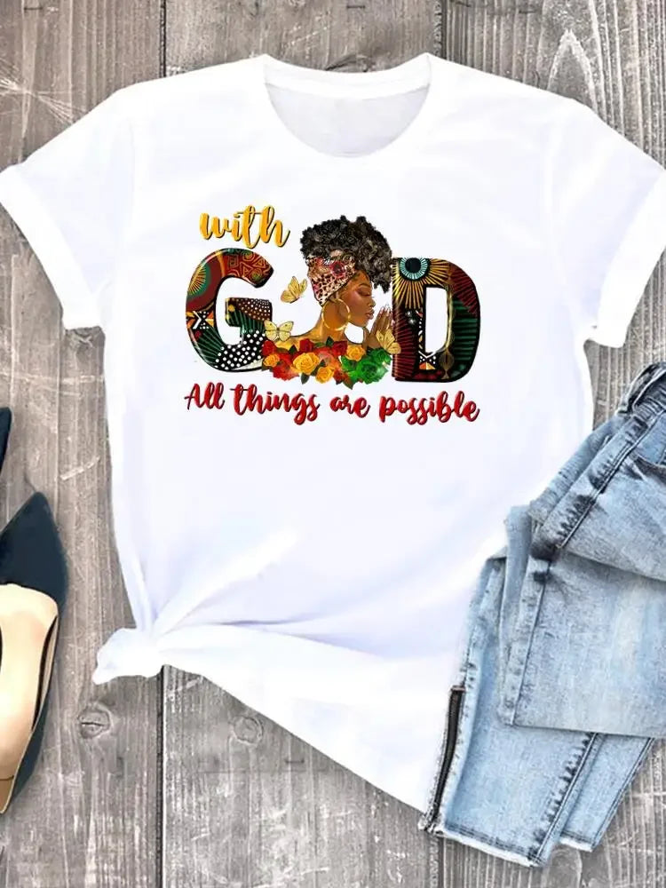 Flower Letter Trend 90s Cute Casual Clothes Female T-shirts Short Sleeve Fashion Women Print T Clothing Ladies Graphic Tee