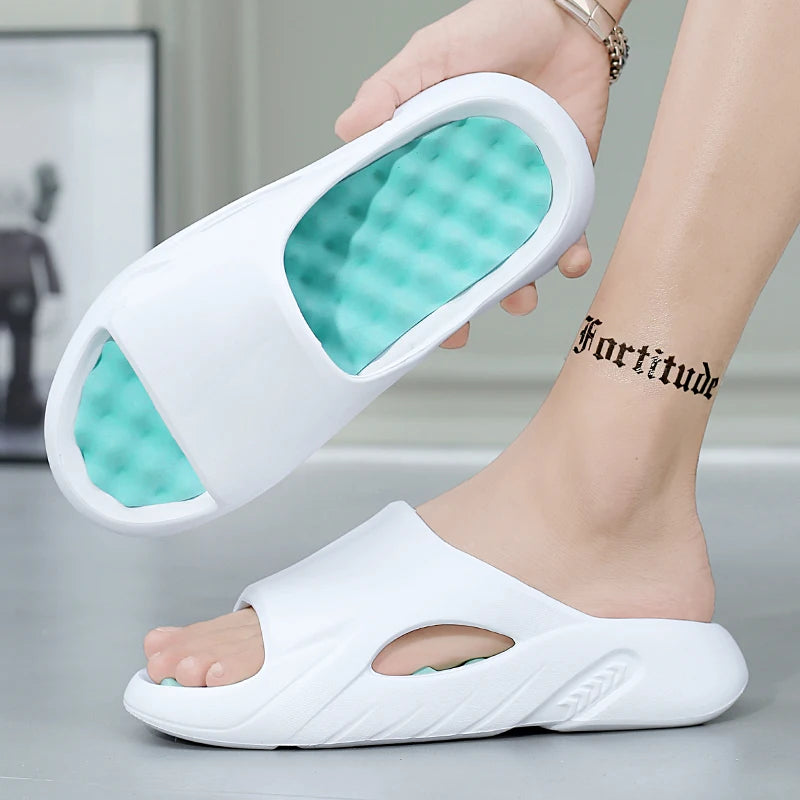 Men Slippers Summer New EVA Soft-soled Platform Slides Sandals Indoor Outdoor Walking Beach Shoes Flip Flops Big Size 38-47