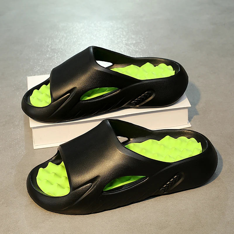 Men Slippers Summer New EVA Soft-soled Platform Slides Sandals Indoor Outdoor Walking Beach Shoes Flip Flops Big Size 38-47