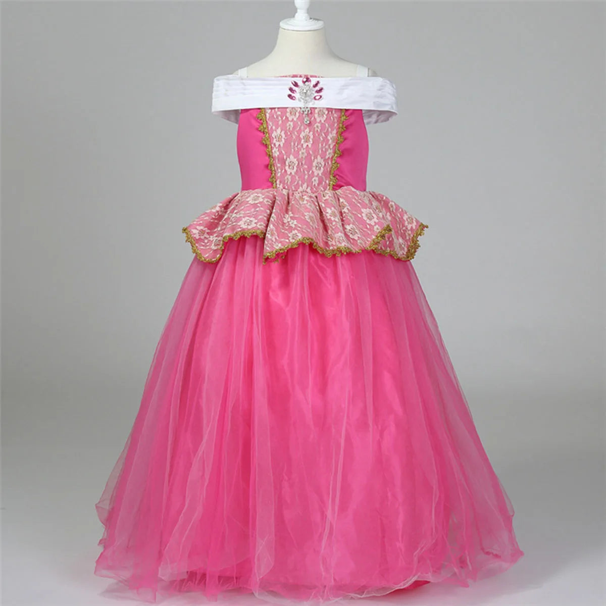 Shiny Toddler Little Girls Movie Princess Sleeping Beauty Aurora Birthday Party Cosplay Halloween Fancy Dress