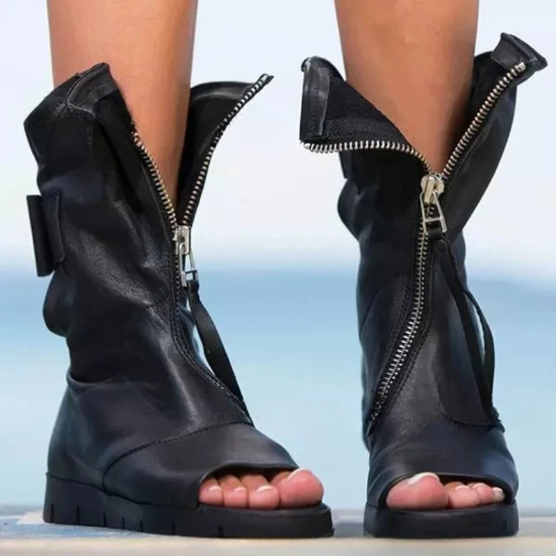 2025 Spring Autumn New Womens Sandals Simple Comfort Women Shoe Versatile Light Womens Single Boots Casual Women's Leather Shoes
