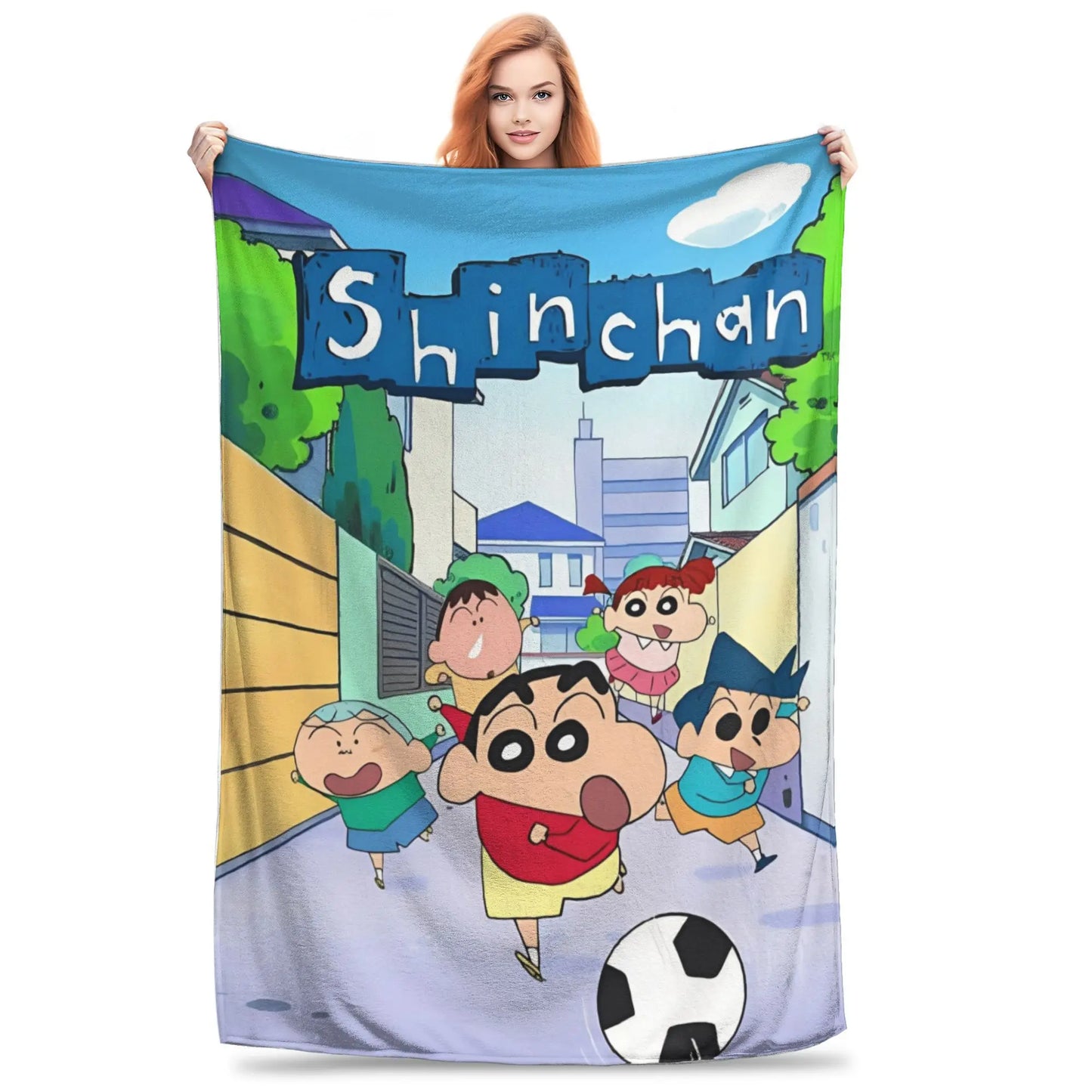 Crayon Shin-chans Cartoon Anime Print Blanket For Men Women Cozy Soft  Throw Blankets for Sofa 50x60 Inches Multi-size