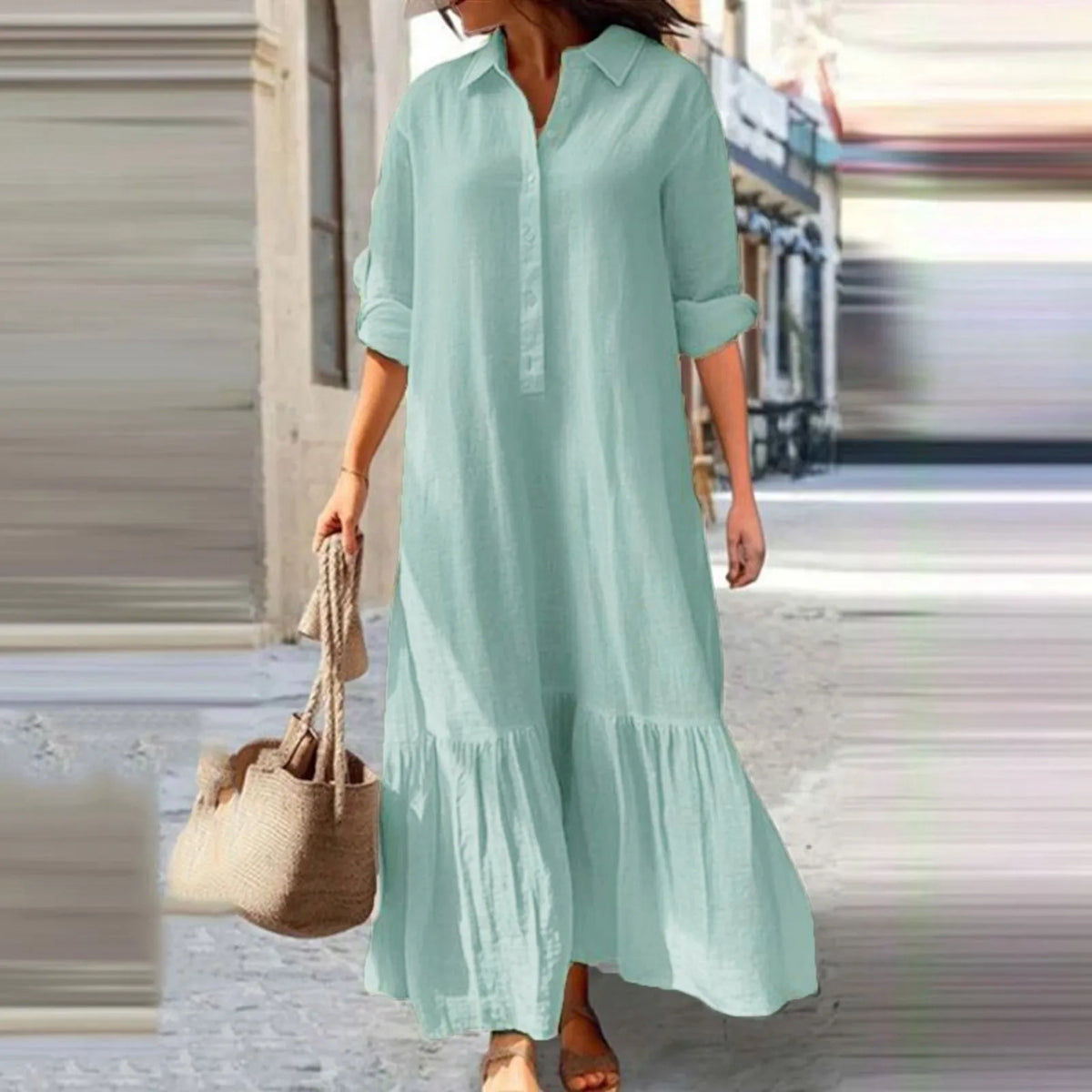 Summer Cotton Linen Women Dress Black Loose Long Sleeve Shirt Dresses Female Summer Casual Oversize Elegant Clothes Ladies