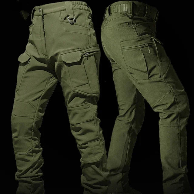 Winter Outdoor Waterproof Suits Men Tactical Windproof Hooded Jacket Fleece Warm Pants Multi-pocket  Thermal Sets Autumn