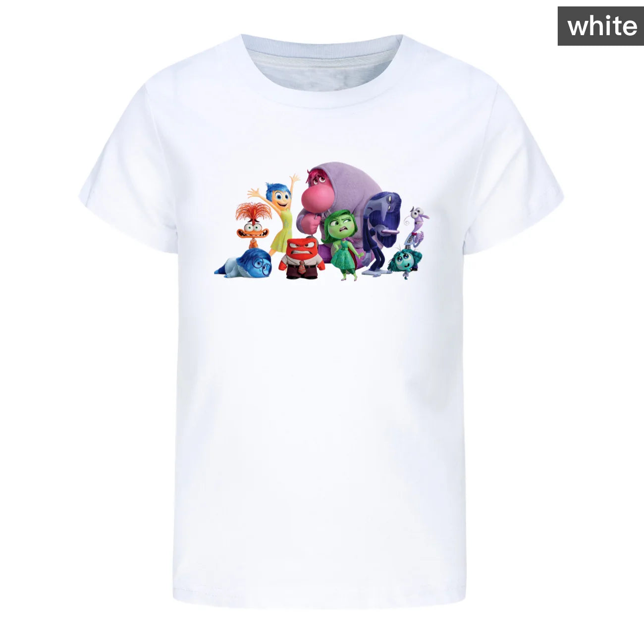 Summer Children's T-Shirt Inside Out 2 Game Theme Short Sleeve Kids Clothing for Boys and Girls Joy and Sadness Design