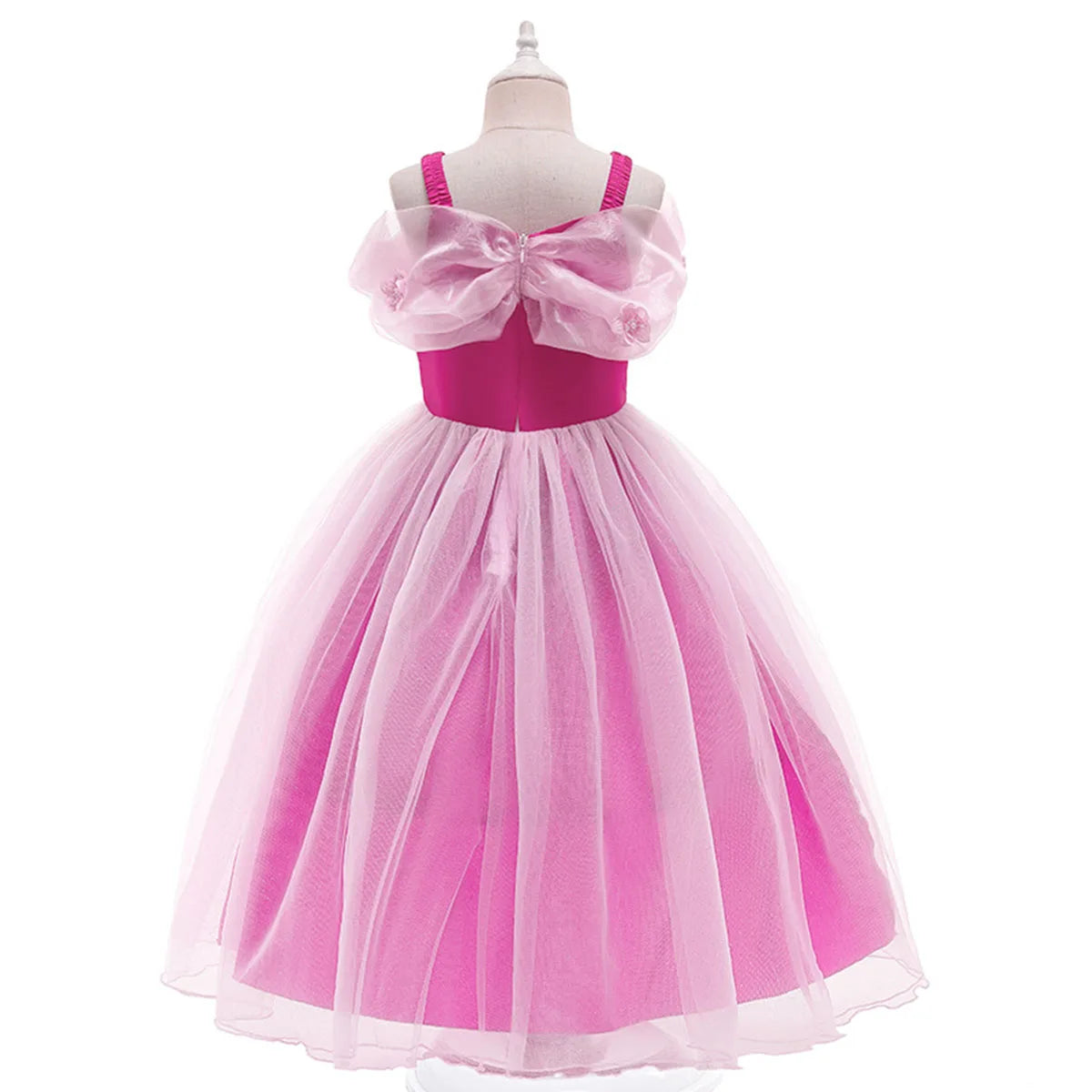 Shiny Toddler Little Girls Movie Princess Sleeping Beauty Aurora Birthday Party Cosplay Halloween Fancy Dress