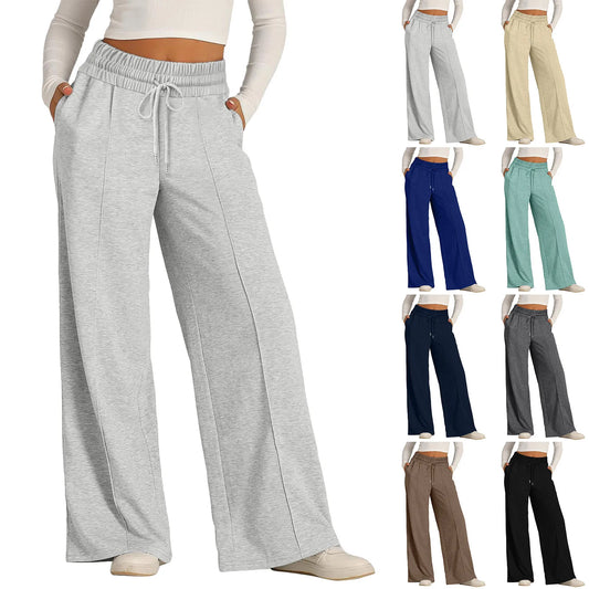 Casual Women's Sweatpants Oversize Wide Leg Pants Straight Joggers for Streetwear Fashion Sports Trousers