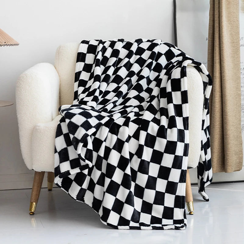 Fluffy Plaid Bed Blankets Warm Soft Coral Fleece Throw Blanket Sofa Cover Bedspread Bed For Kids Pet Home Textile Drop ship