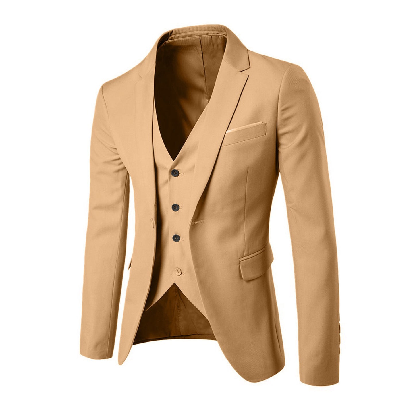 Men Blazers Sets Elegant Luxury Business Wedding Party Formal 3 Suits Full Business Vest 2023 Slim Fit Jacket Trousers