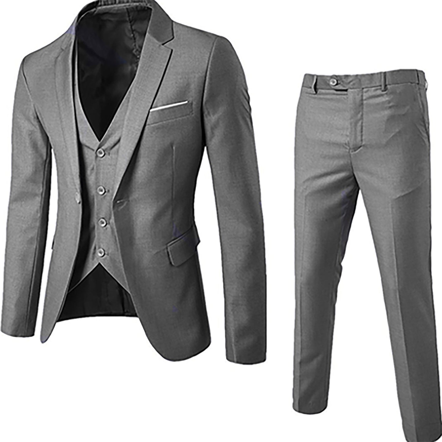 Men Blazers Sets Elegant Luxury Business Wedding Party Formal 3 Suits Full Business Vest 2023 Slim Fit Jacket Trousers