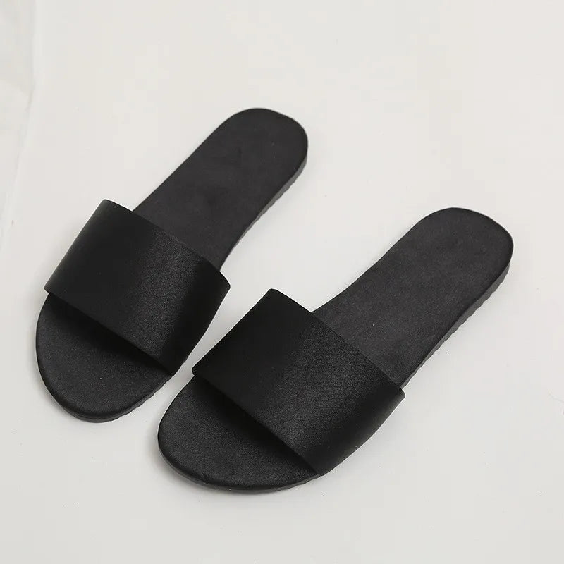 Kimono Wedding Slippers With Butterfly-knot Fashion Bride Bridesmaid Party Gift Indoor Shoes Satin Low-heeled Slides