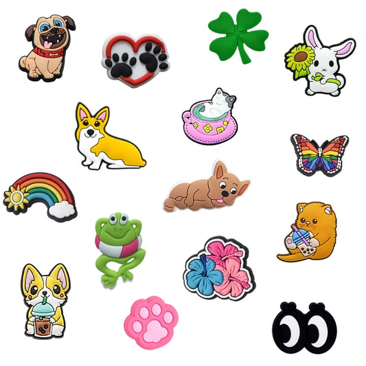 1Pcs Cute Animal Shoe Charm for Crocs Clog Bracelet Wristband Decoration Kids Adults Party Favor Xmas Gifts Accessory
