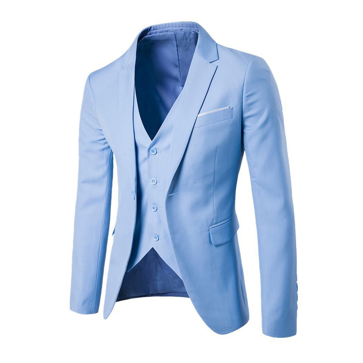 Men Blazers Sets Elegant Luxury Business Wedding Party Formal 3 Suits Full Business Vest 2023 Slim Fit Jacket Trousers