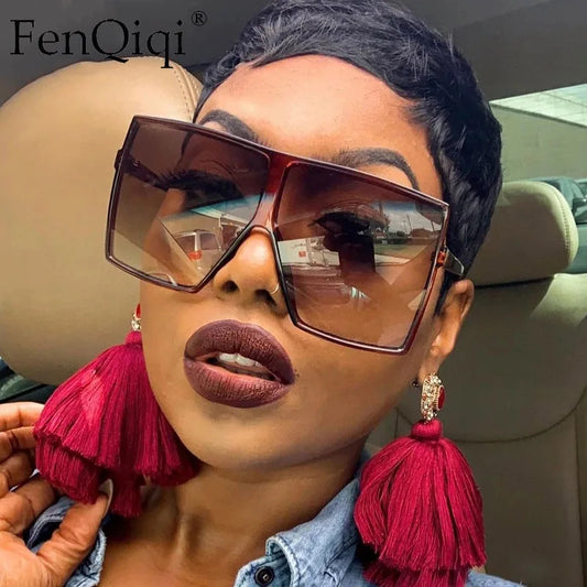 Brand Designer Oversized Square Sunglasses For Women Men 2024 Big UV400 Sun Glasses Womens Sunglasses