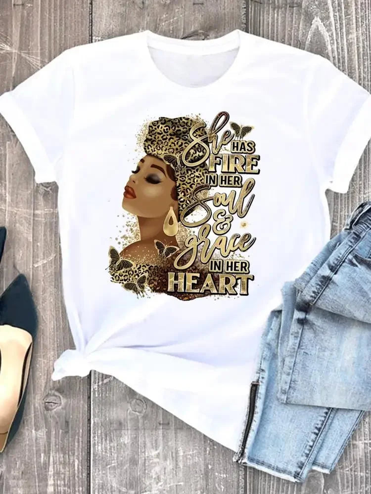 Flower Letter Trend 90s Cute Casual Clothes Female T-shirts Short Sleeve Fashion Women Print T Clothing Ladies Graphic Tee