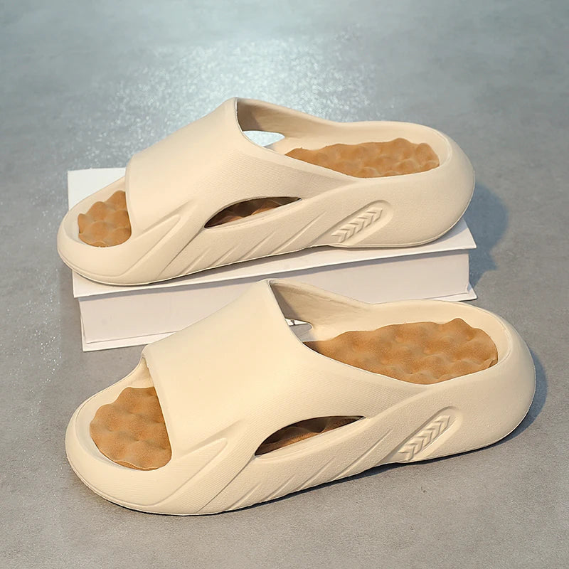 Men Slippers Summer New EVA Soft-soled Platform Slides Sandals Indoor Outdoor Walking Beach Shoes Flip Flops Big Size 38-47