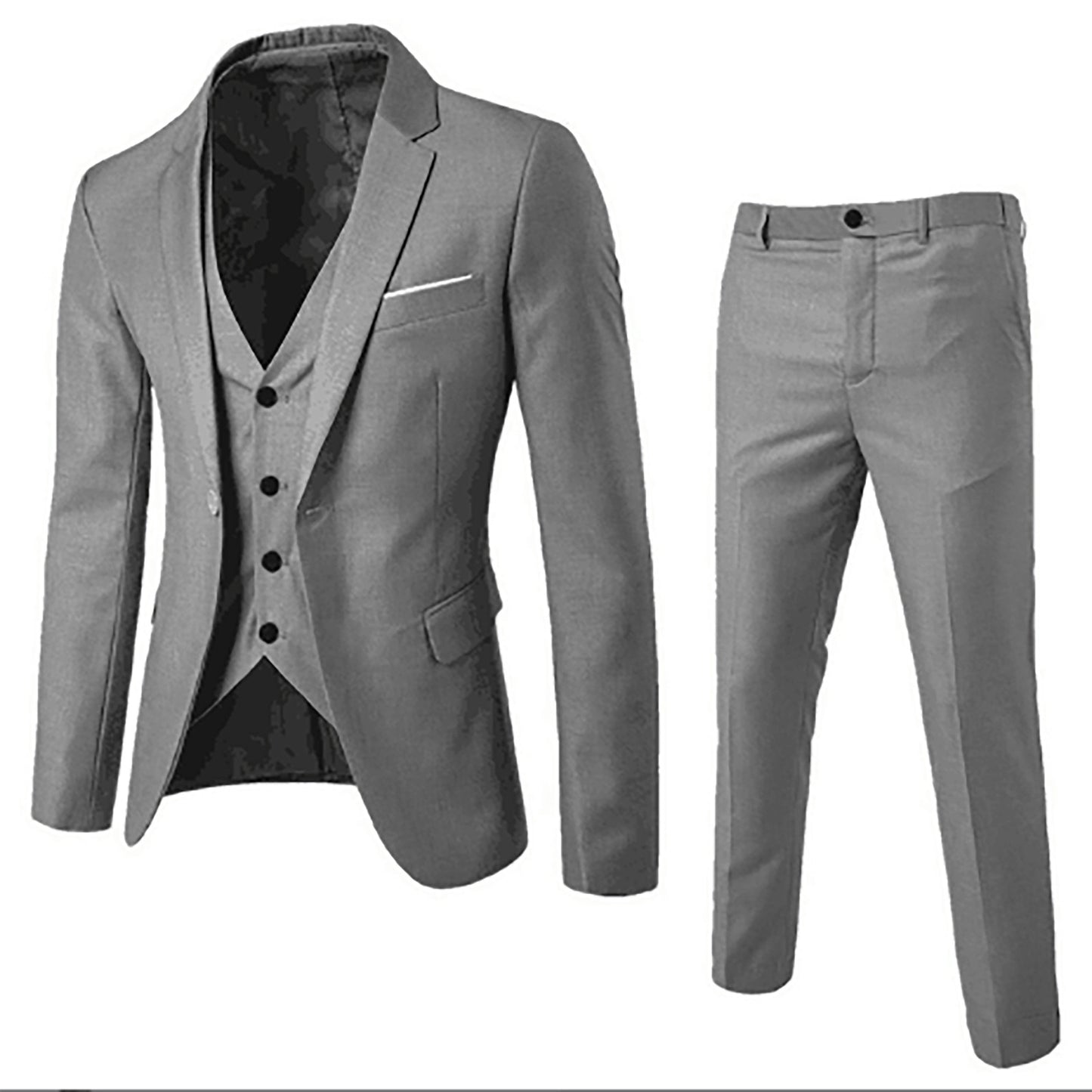 Men Blazers Sets Elegant Luxury Business Wedding Party Formal 3 Suits Full Business Vest 2023 Slim Fit Jacket Trousers