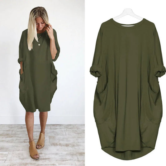 Spring Autumn Long Sleeve Casual Loose Dress Maternity Clothes for Pregnant Women Vestidos Gravidas Lady Dress Pregnancy Dresses