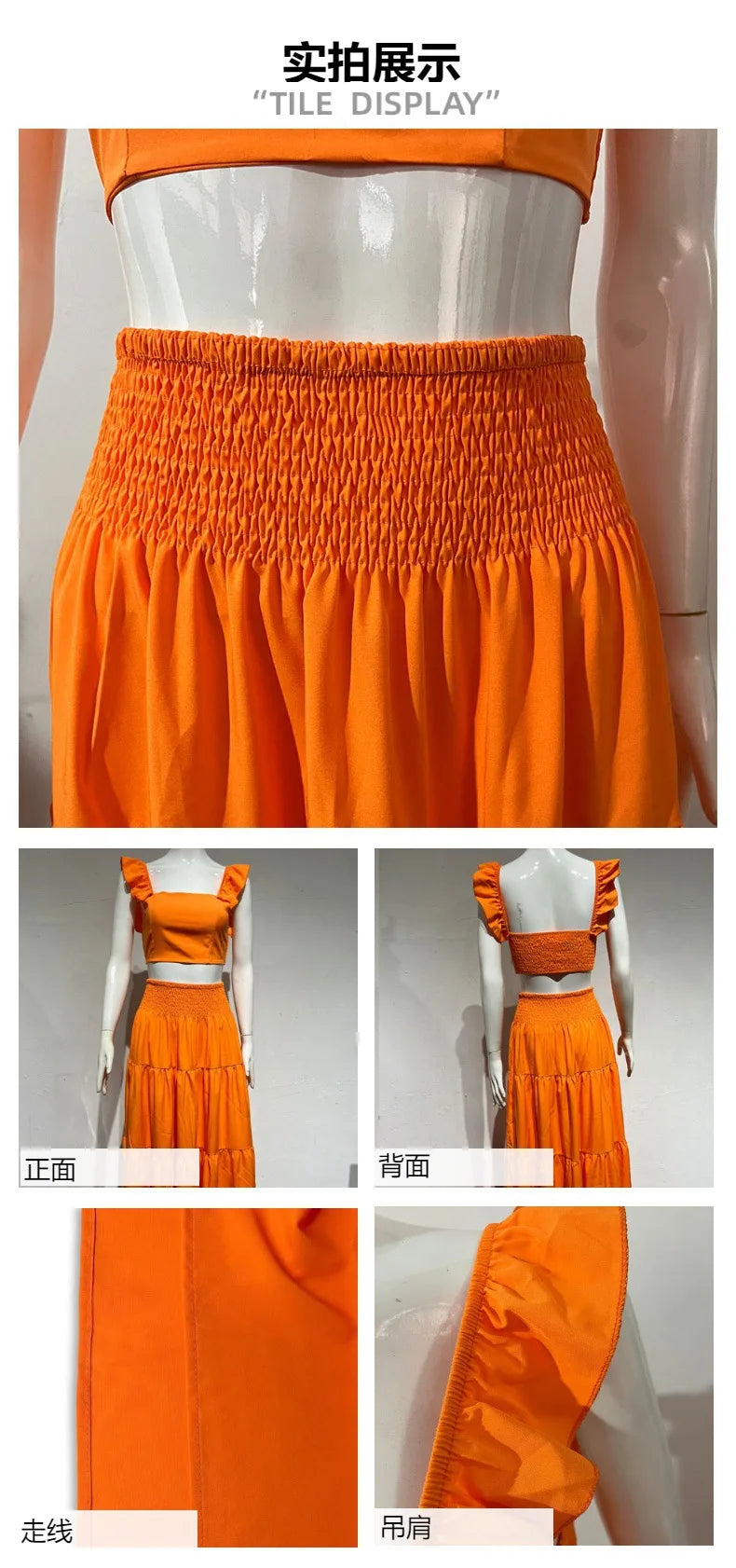New Sexy Solid Two Suit Dress Women's Fashion Casual Loose Top Maxi Dress 2 Piece Set Female Elegant Holiday Sets 2024 Summer