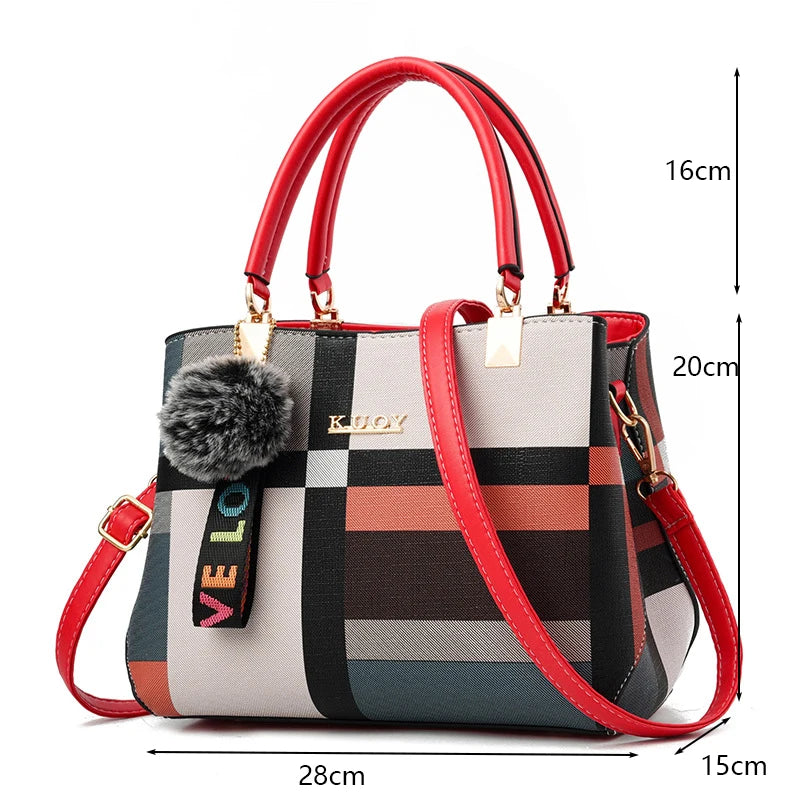 Luxury Designer PU Leather Casual Crossbody Bag for Women Ladies Large Capacity Travel Shoulder Handbag