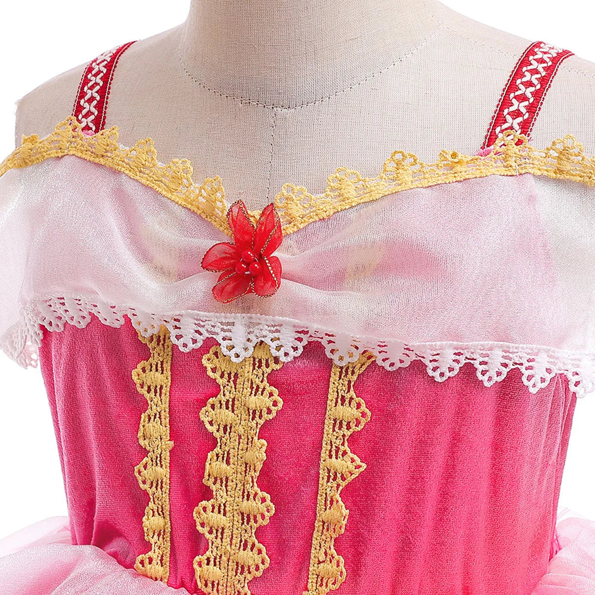 Shiny Toddler Little Girls Movie Princess Sleeping Beauty Aurora Birthday Party Cosplay Halloween Fancy Dress
