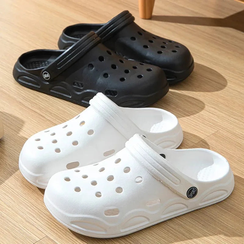 Fashion Women's Summer Slippers Soft EVA Outdoor Beach Garden Clogs Slip-On Low Heel Comfortable Home Slides