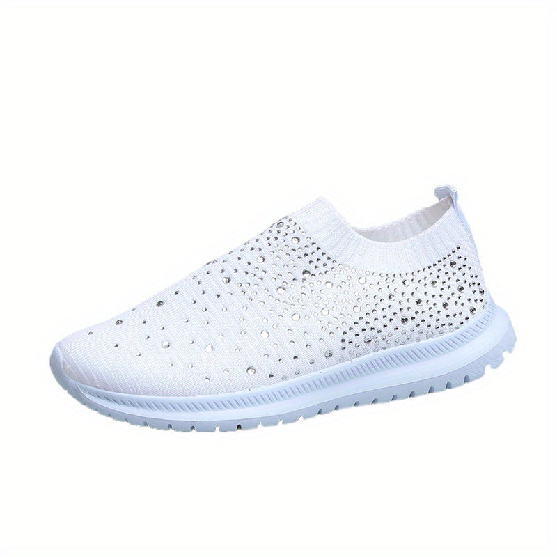 Women's Colorblock Mesh Breathable Sneakers Lightweight Lace-Up Low Top Platform Shoes Comfortable Fabric Inner Sequin Embellishment