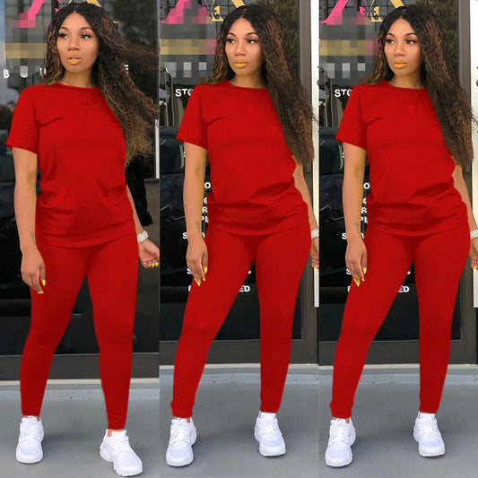 Two Piece Set Women 2 Piece Set Women Outfits Tracksuit Fall Clothes for Female 2020 2 Pieces Sets T Shirts Pants Outfits