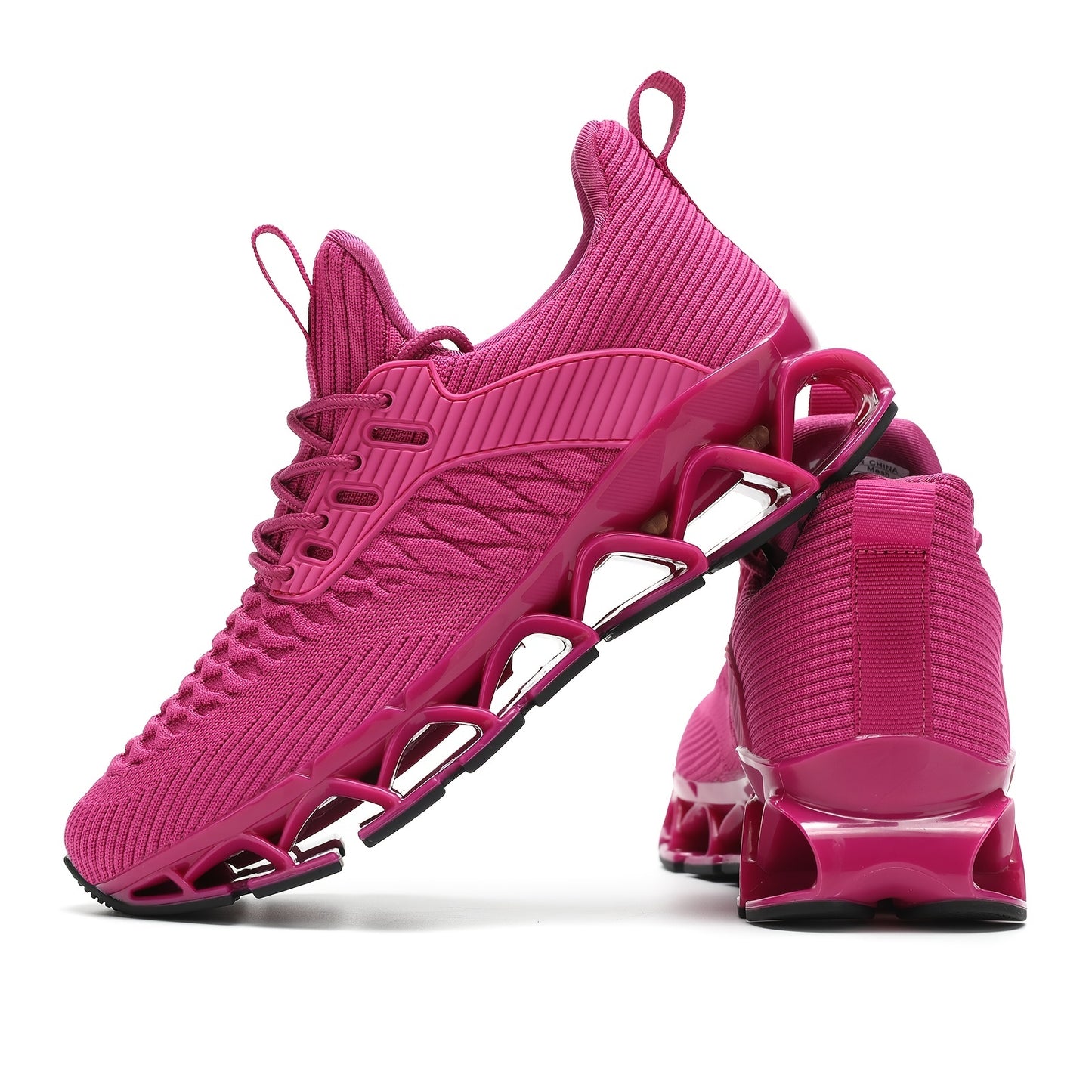 Geometric Print Women's Sneakers for Fall - Breathable Stabilizing All-Season Running Comfort Fabric Insole Rubber Sole