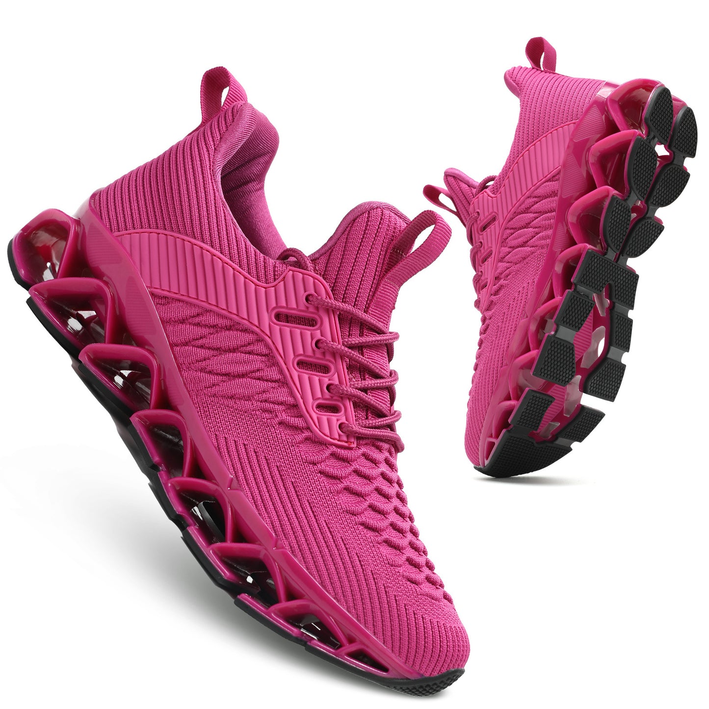 Geometric Print Women's Sneakers for Fall - Breathable Stabilizing All-Season Running Comfort Fabric Insole Rubber Sole